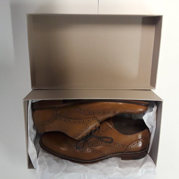 Joseph Abboud Owings Oxfords Mens 11 D Brown Leather Cap Toe Brogue Dress Shoes main image 8